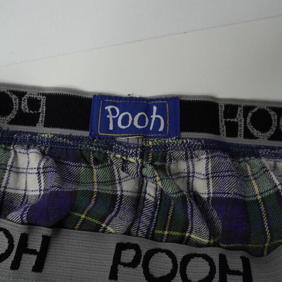 Vintage 90s Tigger Pooh Plaid Pajama Pants VTG 33" Waist M/L Blue Green Disney - Picture 4 of 5